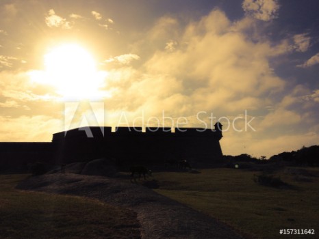 Picture of Beautiful sunset at Santa Teresa historic fort in Uruguay